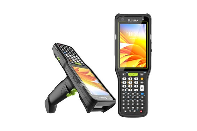 Zebra MC3400 Series — The gun grip from the side