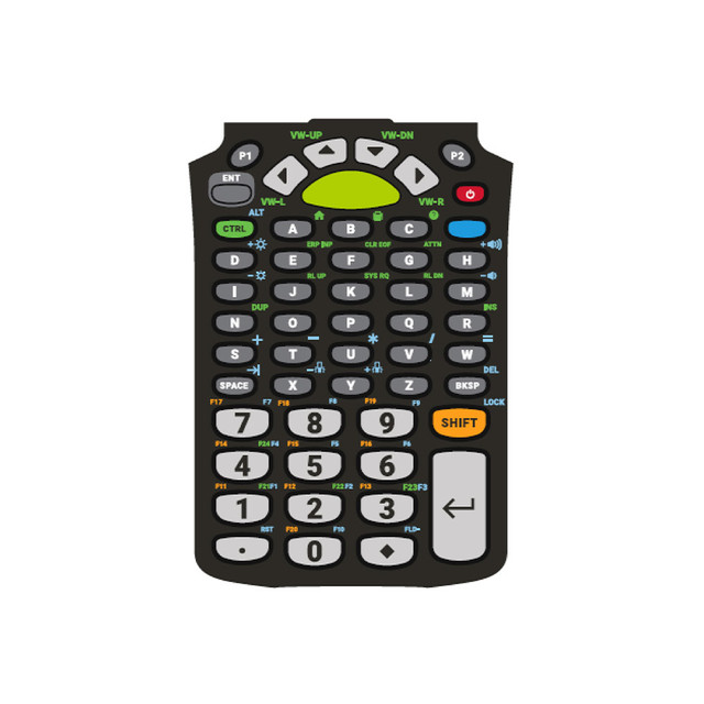 The Zebra MC9400 53-key alphanumeric keypad, with the number keys noticeably larger than the letters